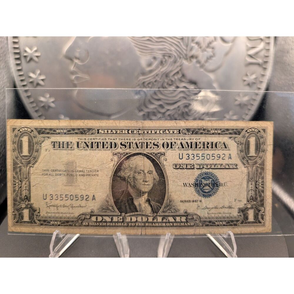 1957B $1 Silver Certificate – U33550592A – Blue Seal